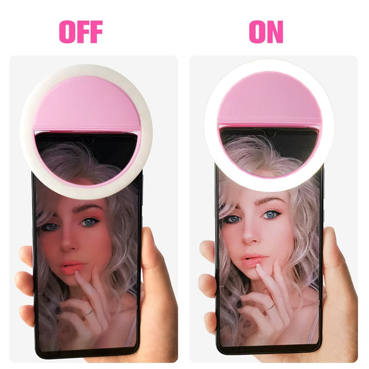 Bærbar Selfie Ring Lys - GlowSnap | Skanto
