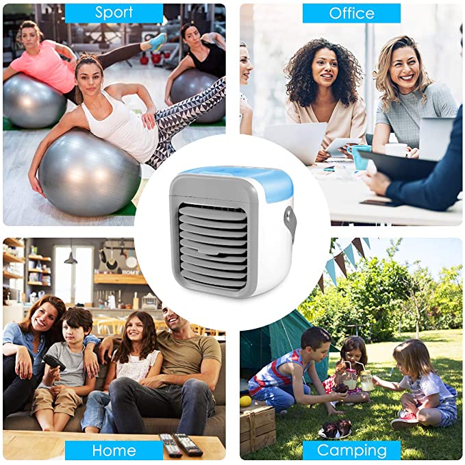 Skanto | Mini luftkjøler med rask ventilasjon, USB-oppladbar