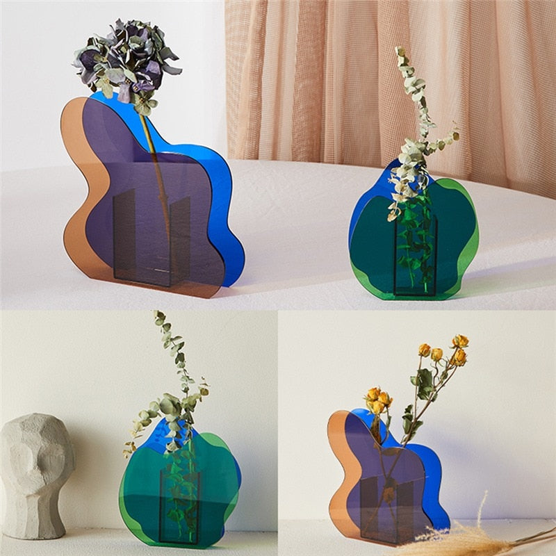 Nordic Moderne Geometrisk Regnbue Vase | Skanto