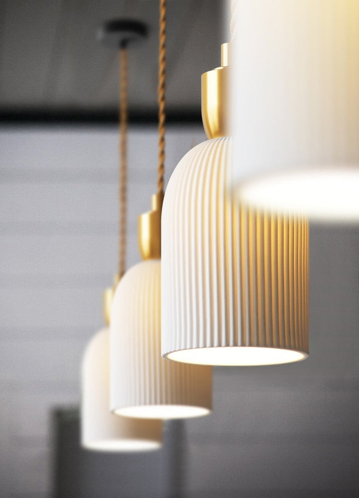 Moderne nordisk keramik-pendellamper