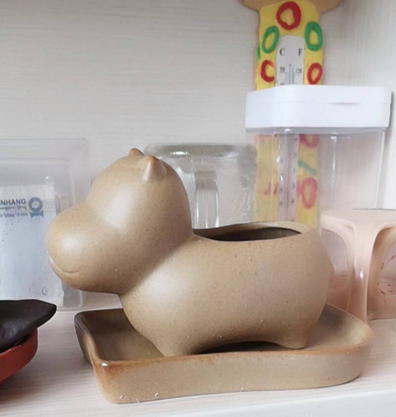 Elefant Minimalistisk Keramikk Blomsterpotte | Skanto