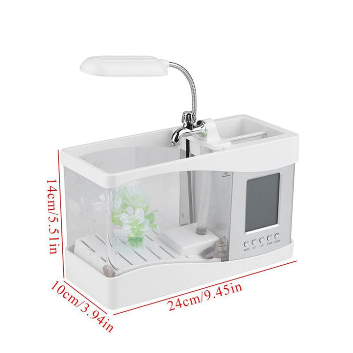 LCD Klok Mini Fiskebowling Akvarium | Skanto