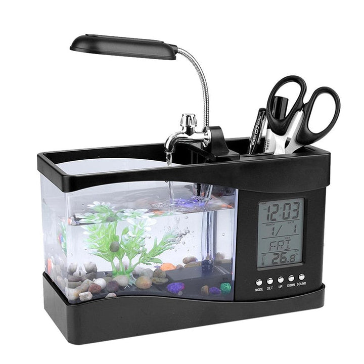 LCD Klok Mini Fiskebowling Akvarium | Skanto