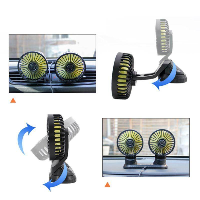 Universell justerbar USB dobbel vifte | Skanto