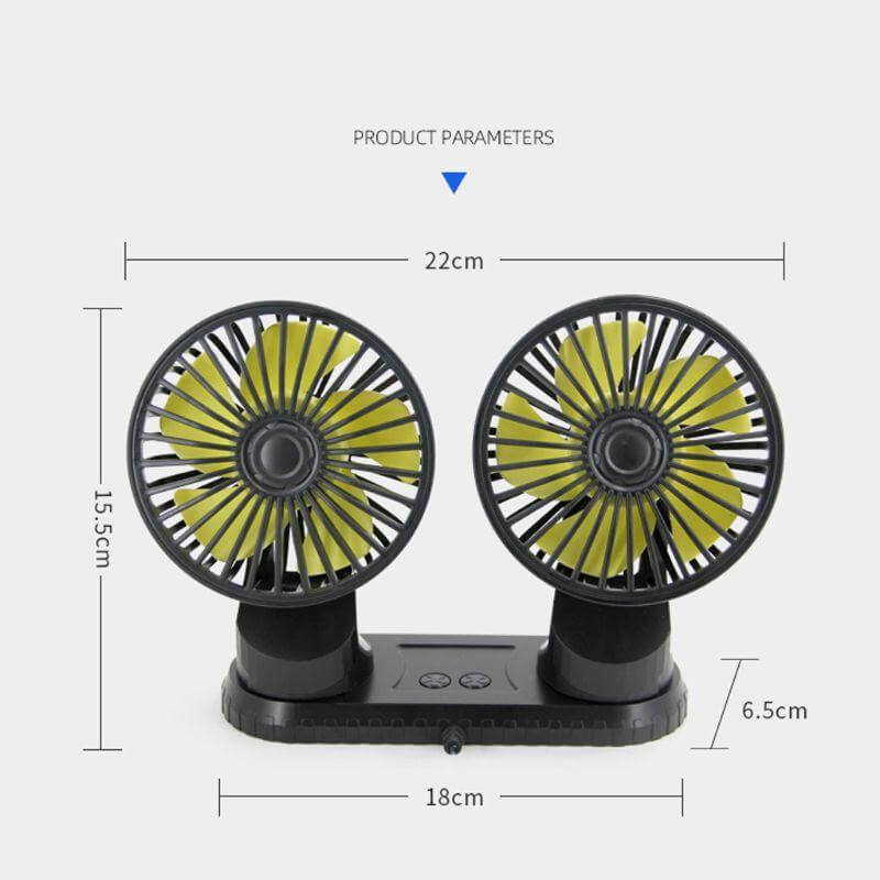 Universell justerbar USB dobbel vifte | Skanto