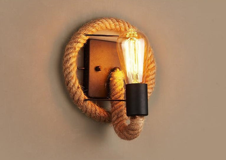 Skanto | Vintage Rope Wall Lamp - RusticRope