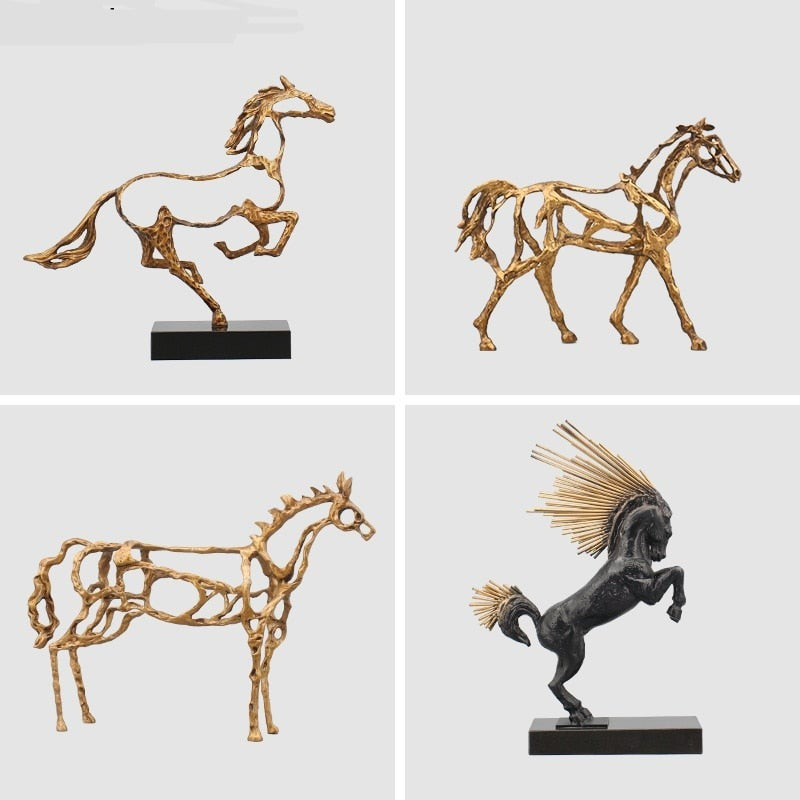 Skanto | Minimalist Abstrakt Hest Skulptur Kunst Figurine