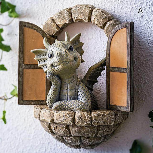 Nydelig Hage Drage Veggskulptur | Skanto