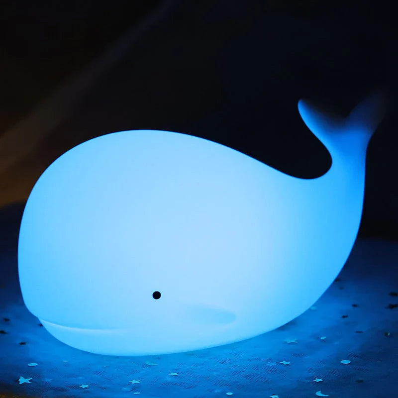 Søt hval nattlys med fargeforandring - GlowWhale | Skanto