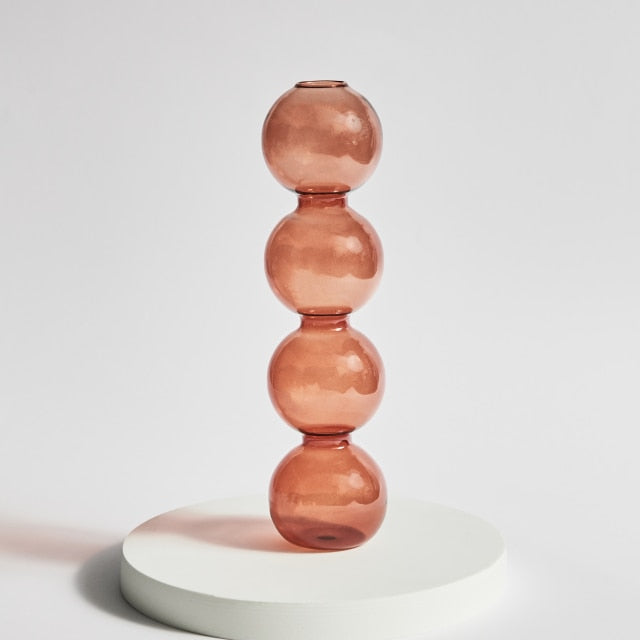 Moderne Glass Lysestake-Brun | Skanto