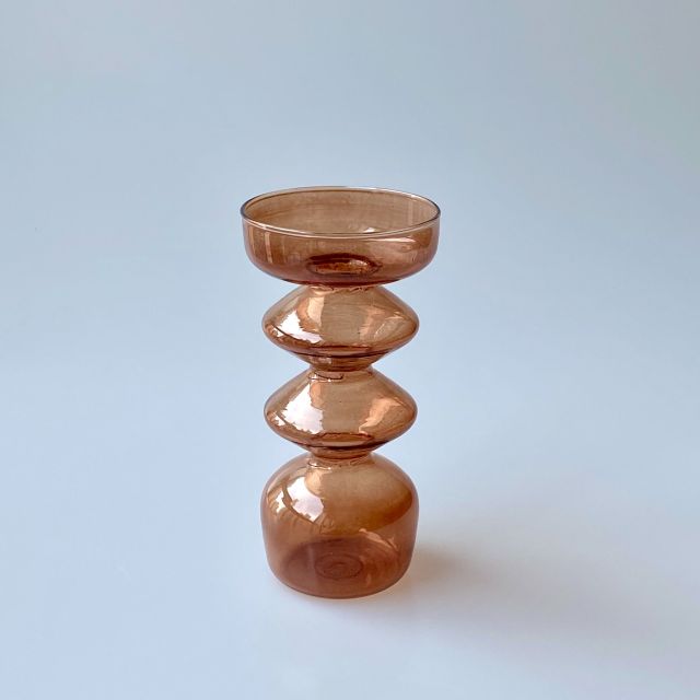 Moderne Glass Lysestake-Brun | Skanto