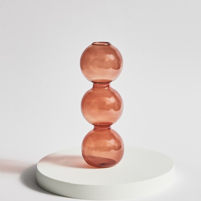 Moderne Glass Lysestake-Brun | Skanto