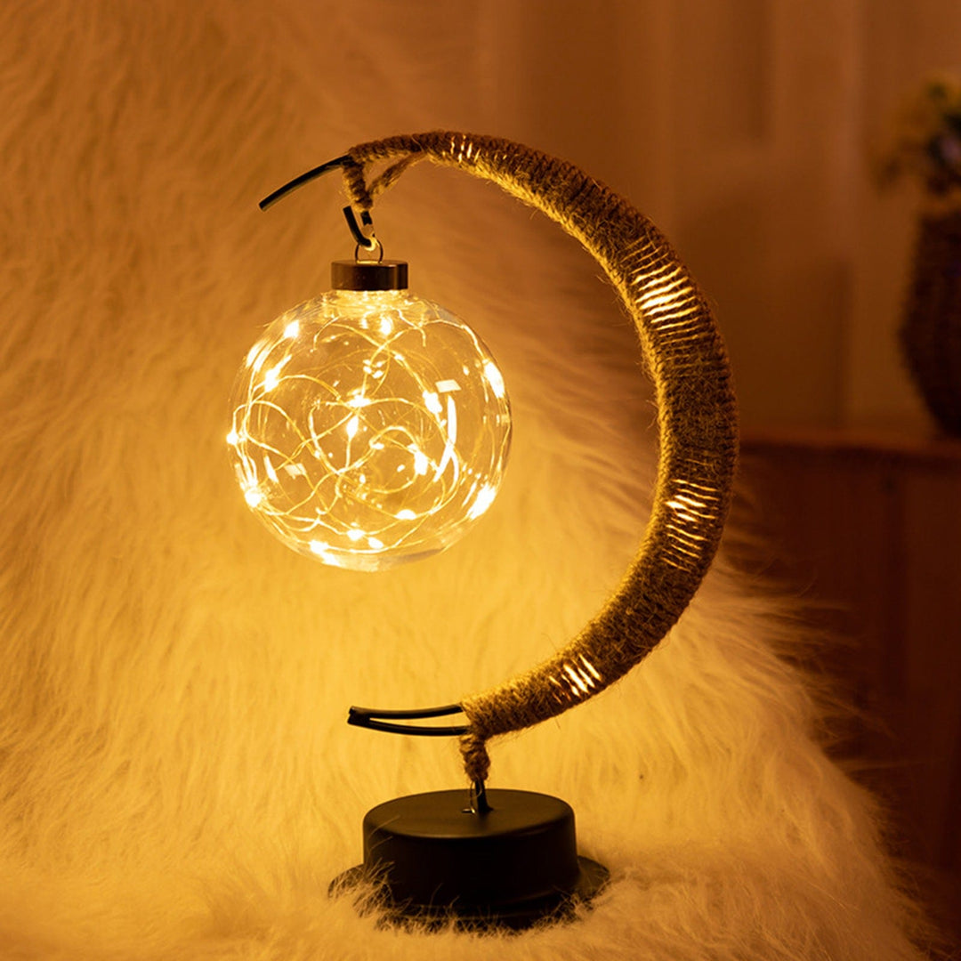 Skanto | Rayvia Lunar Lampe - Halvmåne LED Lys med Glasskuppel for Koselig Atmosfære
