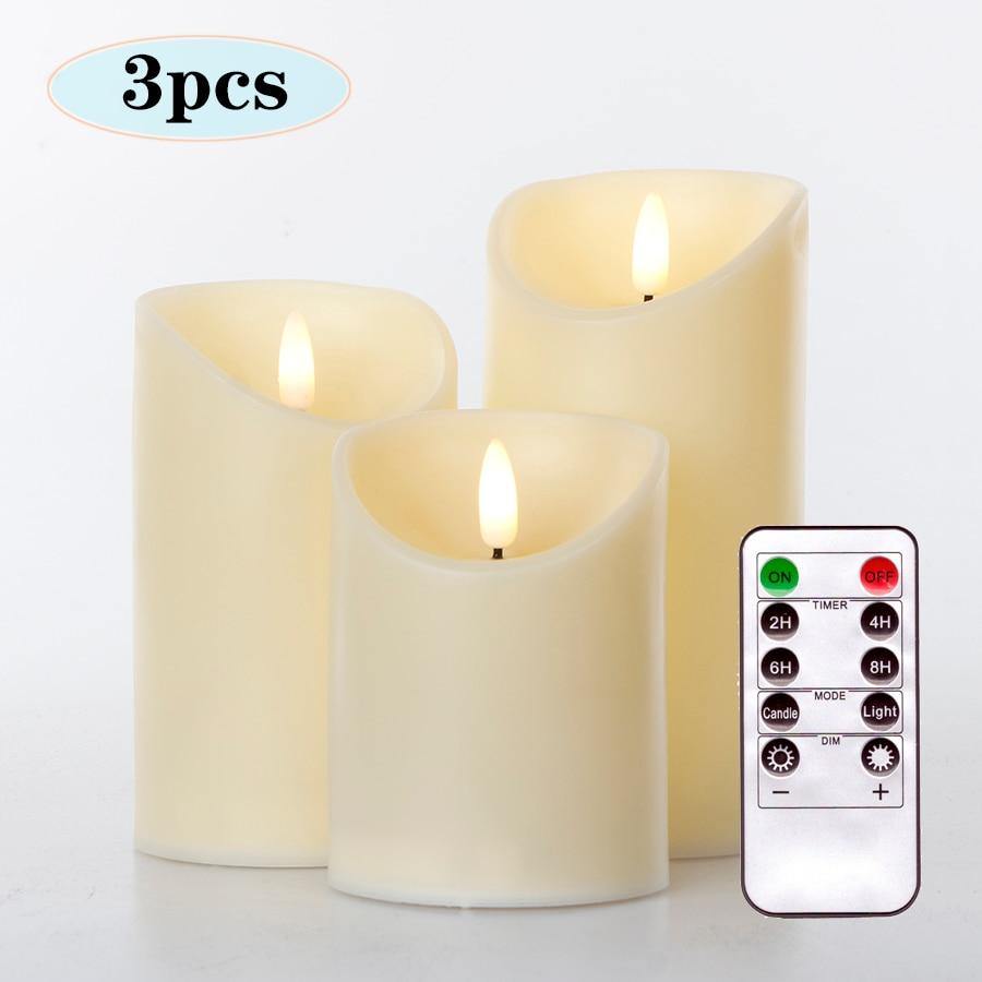 3pcs Remote Control LED Flameless Candle | Skanto