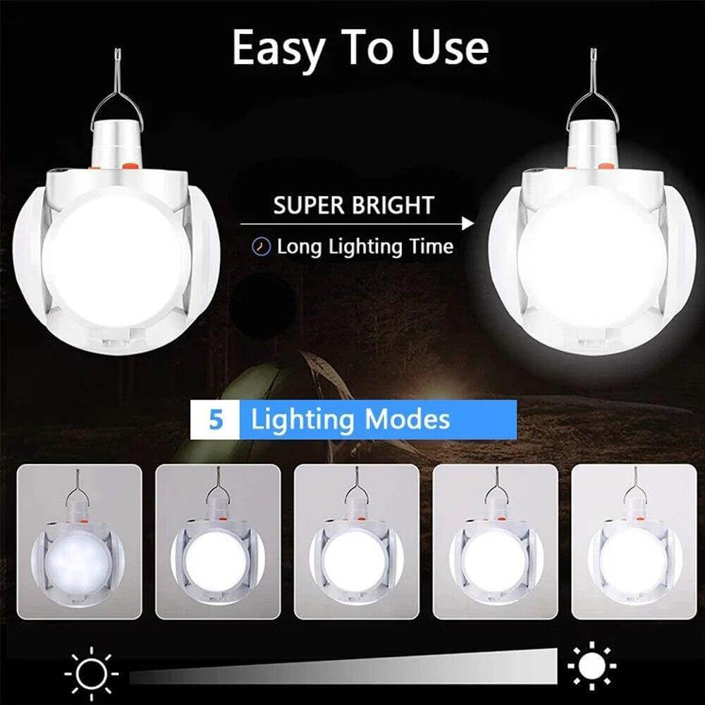 Vanntett oppladbar solcelle campinglampe | Skanto