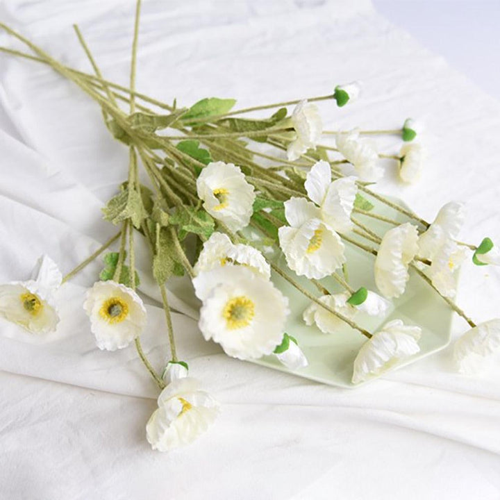 Skanto | BloomCharm Kunstig Blomsterdekor | Realistiske Valmuer | Ulike Farger & Størrelser