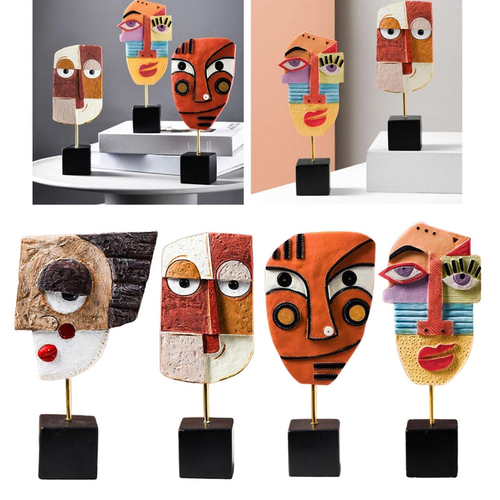 Skanto | Abstrakt Pop Art Ansikt Hjem Skulptur