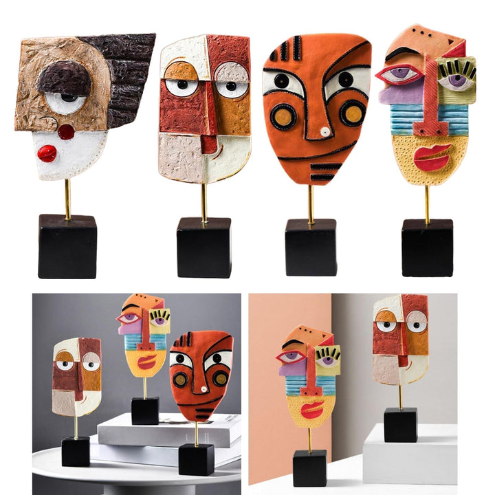Skanto | Abstrakt Pop Art Ansikt Hjem Skulptur