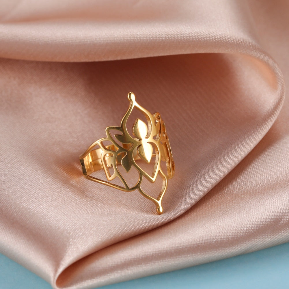 Skanto | Buddha Vintage Lotus Ring for kvinner