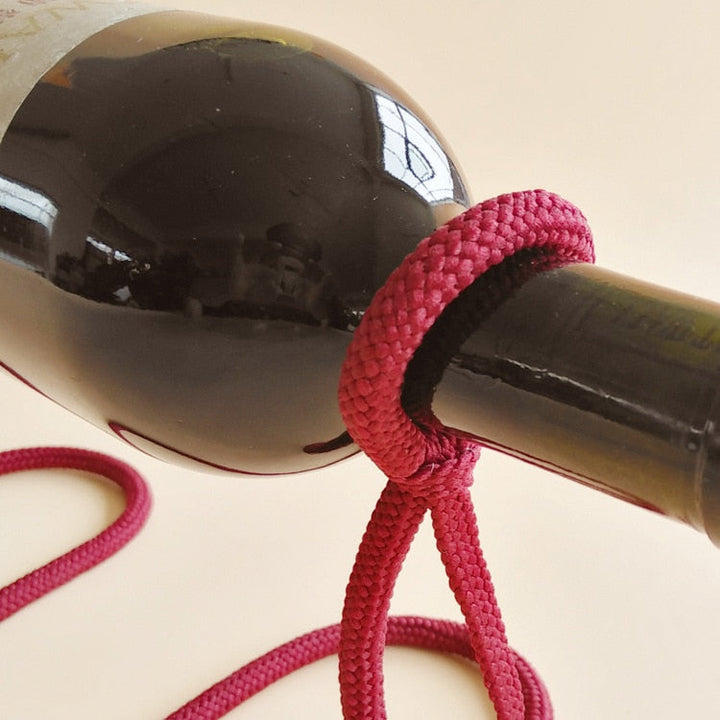 Skanto | RopeElegance Hengende Tau Vin Rack | Stilig Vinlagring | Unik Design for Hjemmet