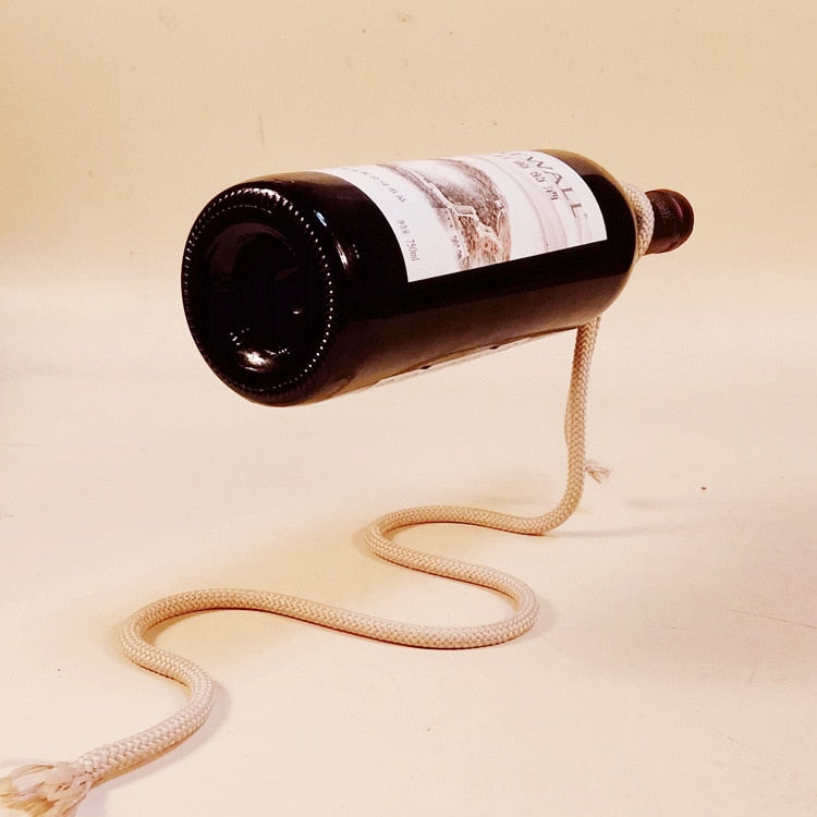 Skanto | RopeElegance Hengende Tau Vin Rack | Stilig Vinlagring | Unik Design for Hjemmet