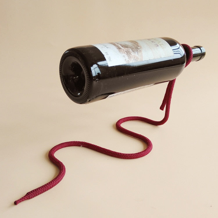Skanto | RopeElegance Hengende Tau Vin Rack | Stilig Vinlagring | Unik Design for Hjemmet