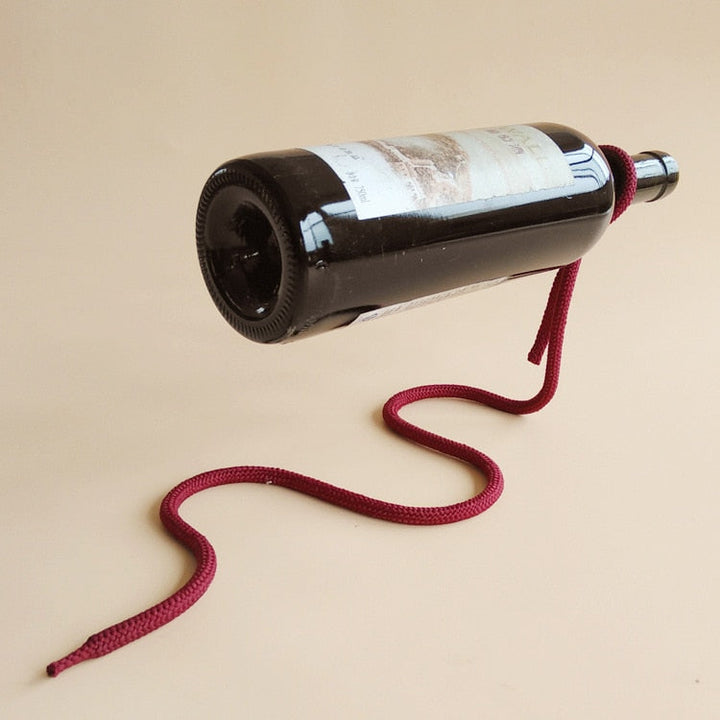 Skanto | RopeElegance Hengende Tau Vin Rack | Stilig Vinlagring | Unik Design for Hjemmet