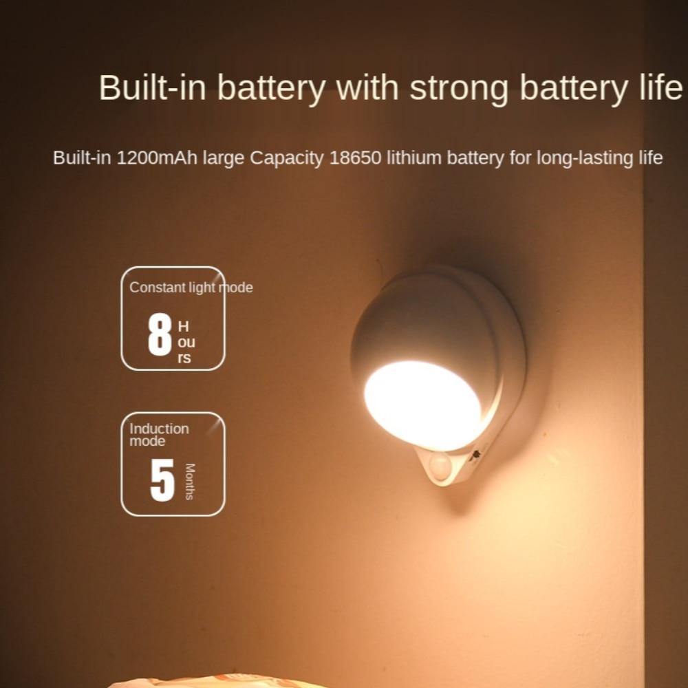 360 Grad Roterende Vanndråpe Kroppssensor Oppladbar Lampe | Skanto