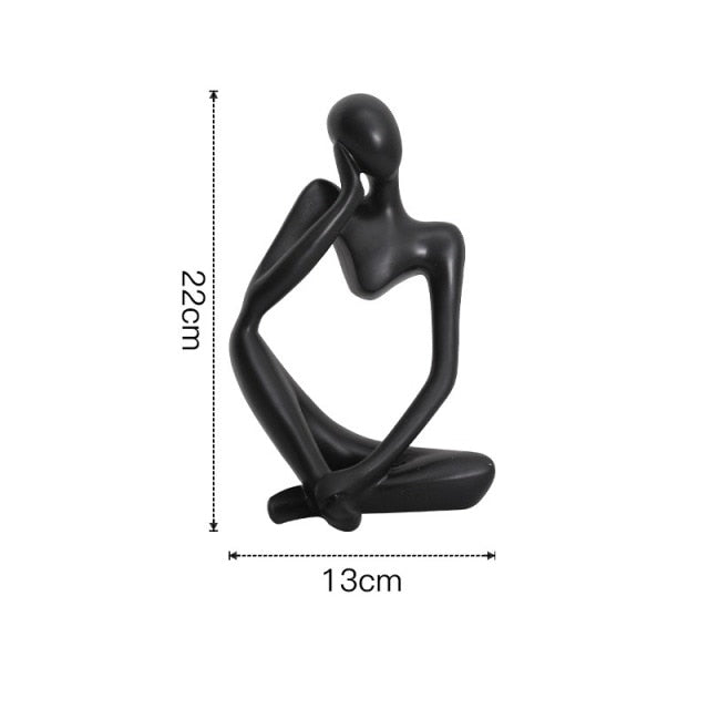 Nordic Abstrakt Unik Tenker Figurine Hjem Decor | Skanto