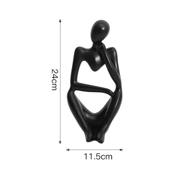 Nordic Abstrakt Unik Tenker Figurine Hjem Decor | Skanto