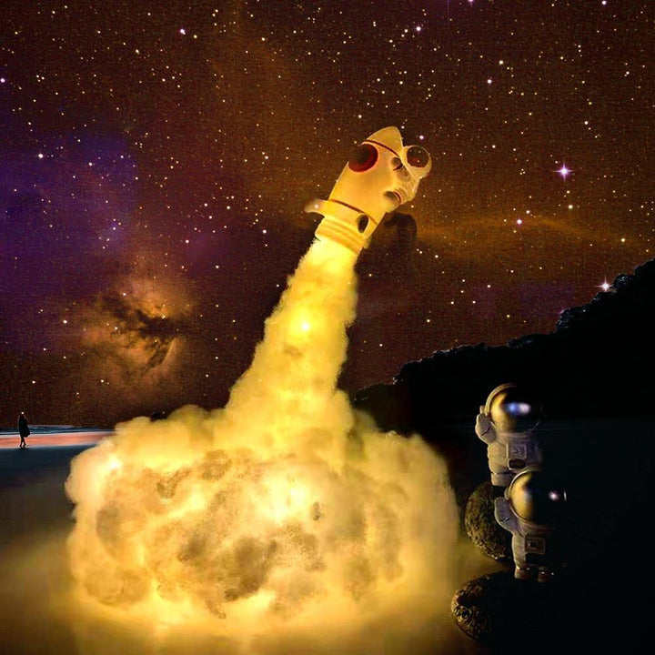 Astronaut Fargerike Skyer Nattlys