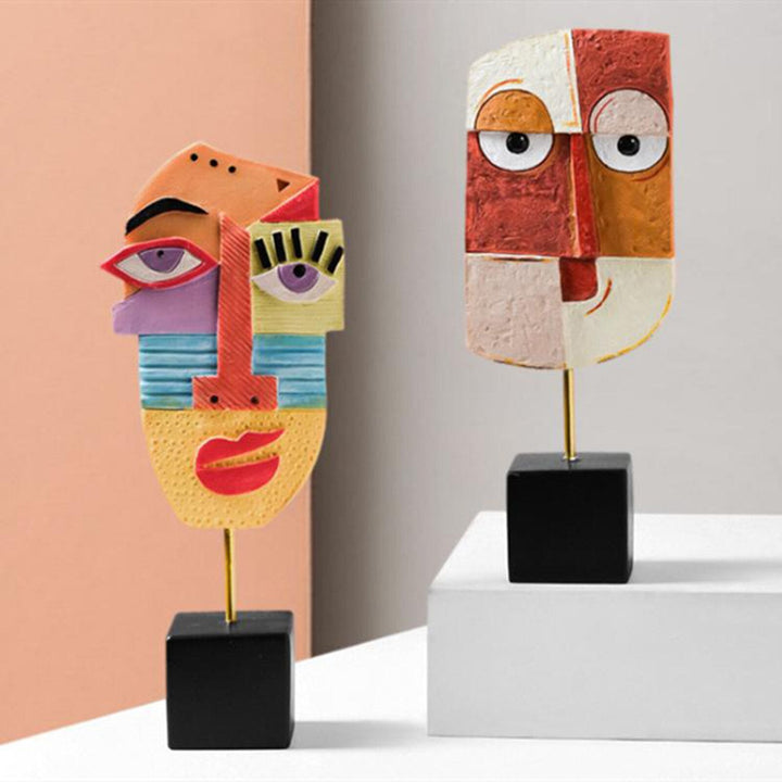 Skanto | Abstrakt Pop Art Ansikt Hjem Skulptur