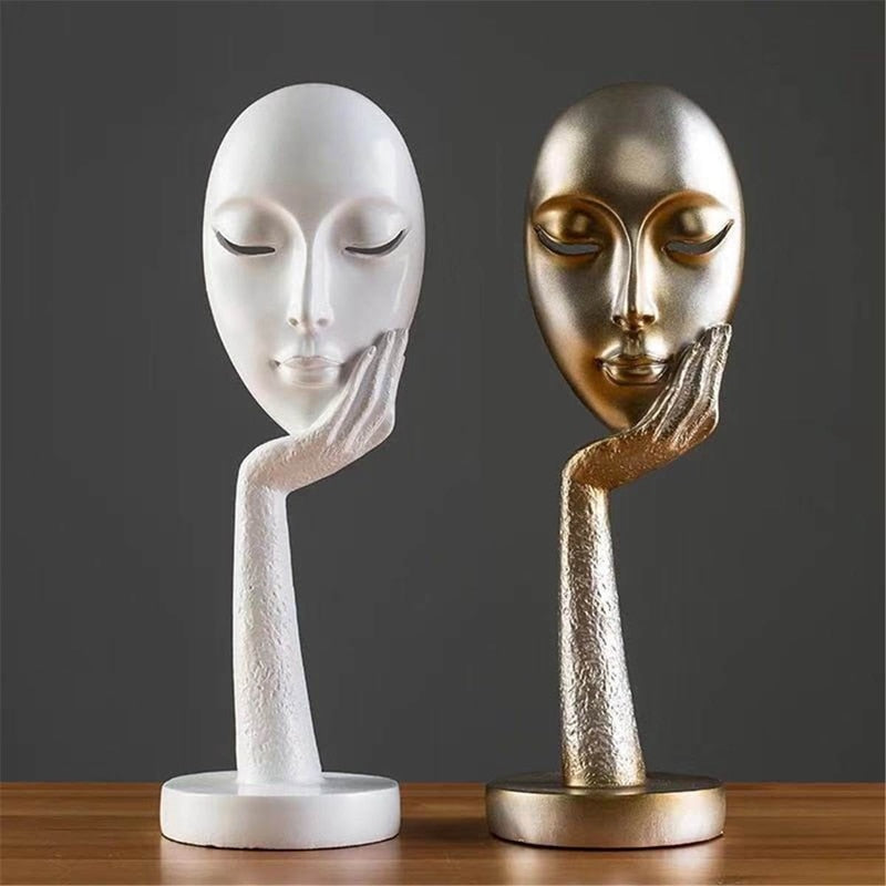 Moderne abstrakt menneskelig ansikt kunst statue | Skanto