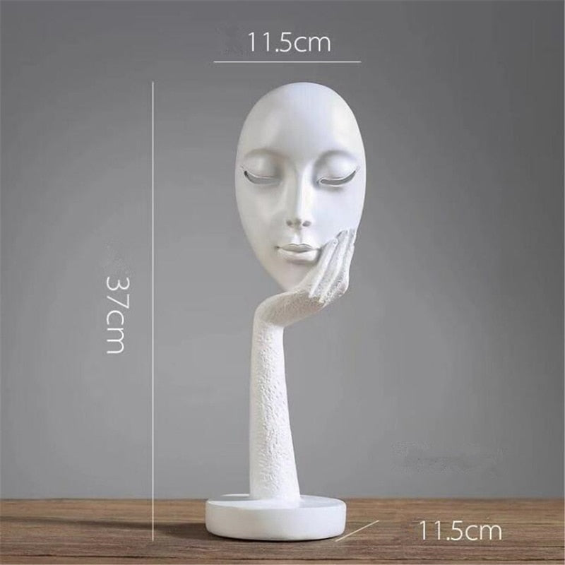 Moderne abstrakt menneskelig ansikt kunst statue | Skanto