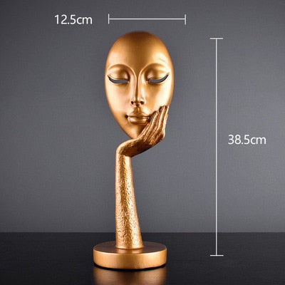 Moderne Abstrakt Menneske Ansikt Kunst Statue | Skanto