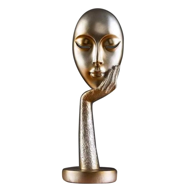 Moderne abstrakt menneskelig ansikt kunst statue | Skanto