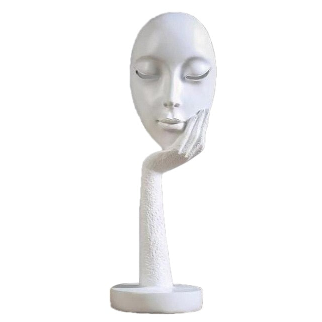 Moderne Abstrakt Menneske Ansikt Kunst Statue | Skanto