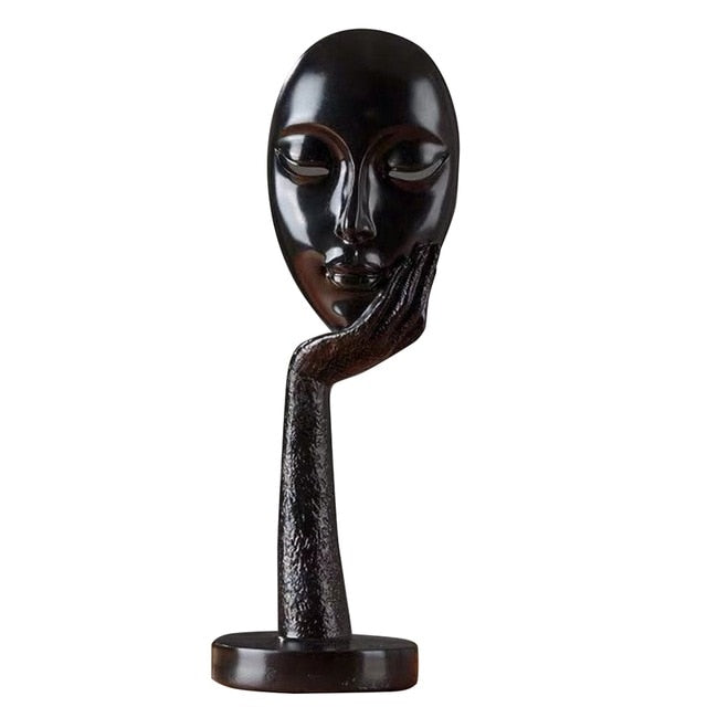 Moderne Abstrakte Menneskeansiktskunst Statue | Skanto