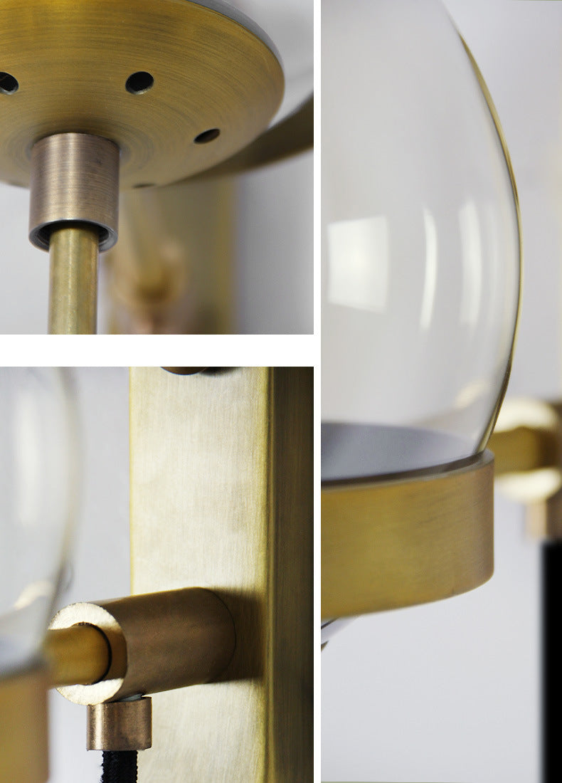 Elegant Retro Vegg Glass Ball Lampe | Skanto