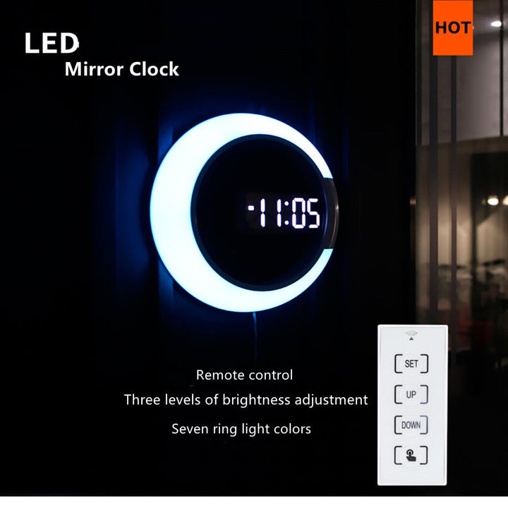 Skanto | LED Ring Lampe Veggklokke