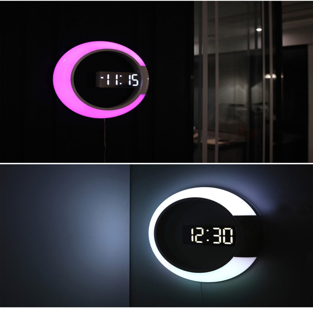 Skanto | LED Ring Lampe Veggklokke