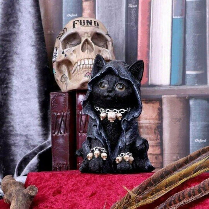 Harz Svart Katt Statue Dekor | Skanto