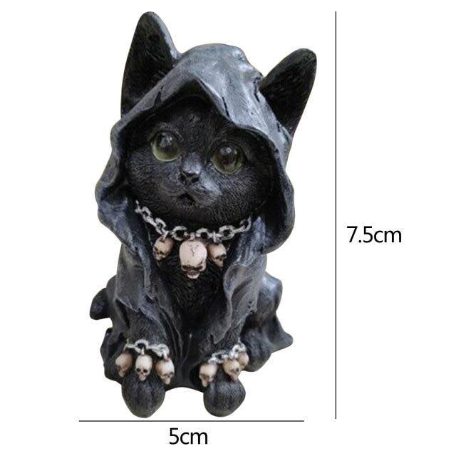 Harz Svart Katt Statue Dekor | Skanto