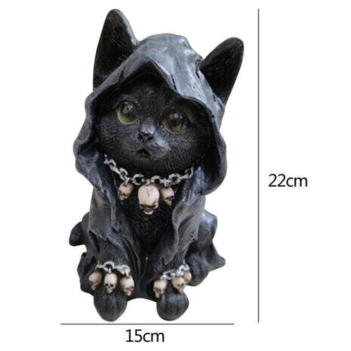 Harz Svart Katt Statue Dekor | Skanto