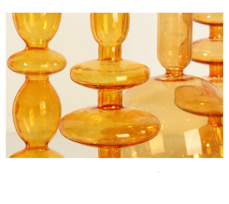 Moderne Glass Kandelaber-Orange | Skanto