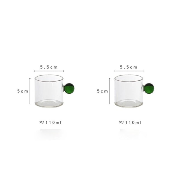 Globe Håndtak Glass Espresso Kopp | Skanto