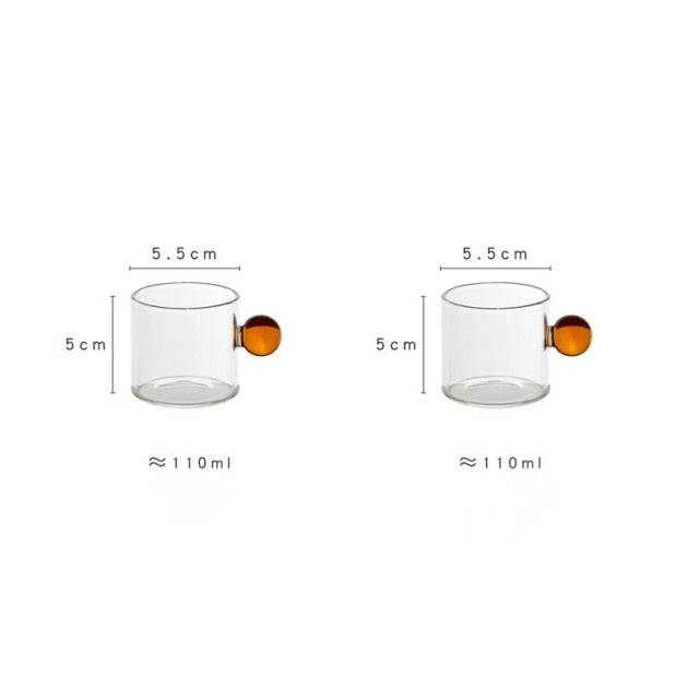 Globe Håndtak Glass Espresso Kopp | Skanto