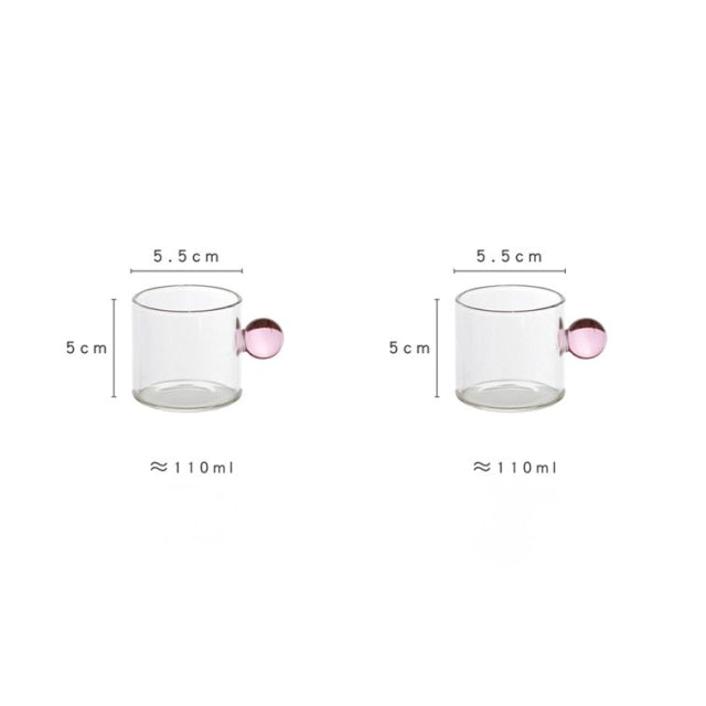 Globe Håndtak Glass Espresso Kopp | Skanto