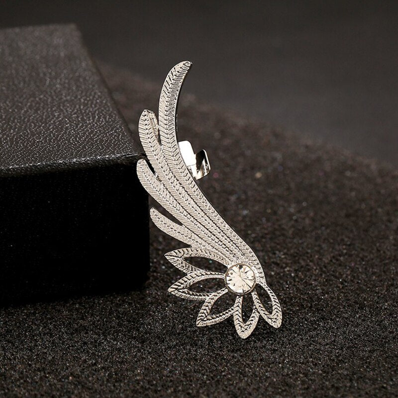 Skanto | Fashion Alloy Feather Øreklipp Clip on Øredobber