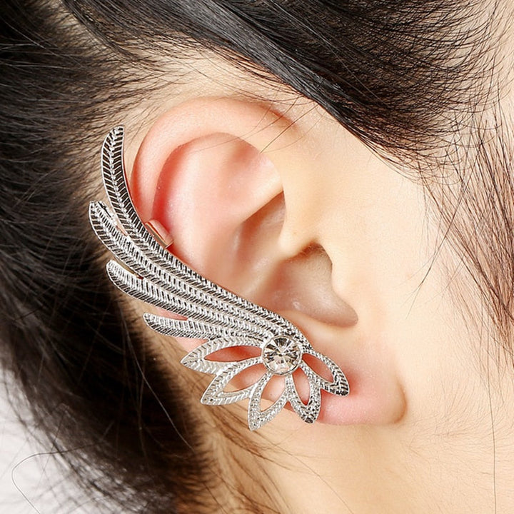 Skanto | Fashion Alloy Feather Øreklipp Clip on Øredobber